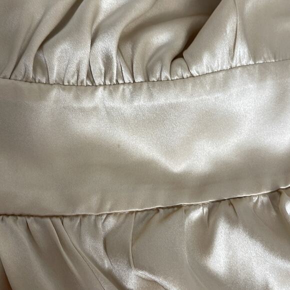 Reformation Alani Silk Halterneck Open Back Ivory White Maxi Dress Size 14 - Picture 9 of 12